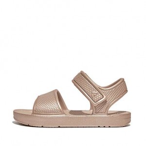 Sandalias FitFlop IQUSHION Shimmer Ergonomic Back-Correa Niños Gris | PA7943061