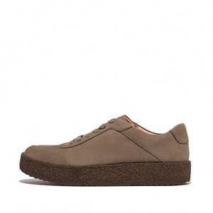 Zapatillas FitFlop RALLY Tumbled-Nubuck Crepe Mujer Limón | FC7860145