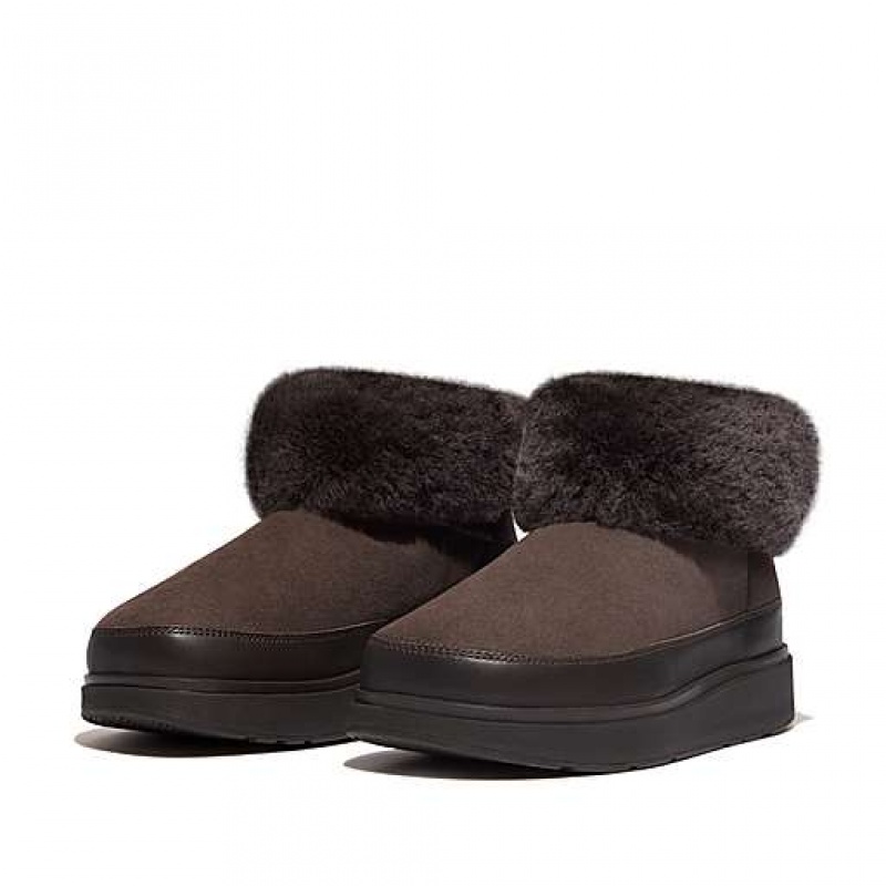 Botas FitFlop GEN-FF Mini Double-Faced Shearling Mujer Negras | FG0598417