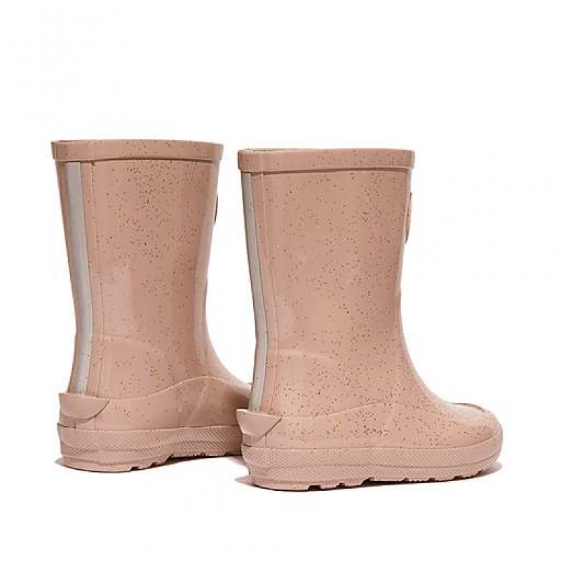 Botas de Lluvia FitFlop WONDERWELLY Glitter Ergonomic Niños Chocolate | AZ2469157