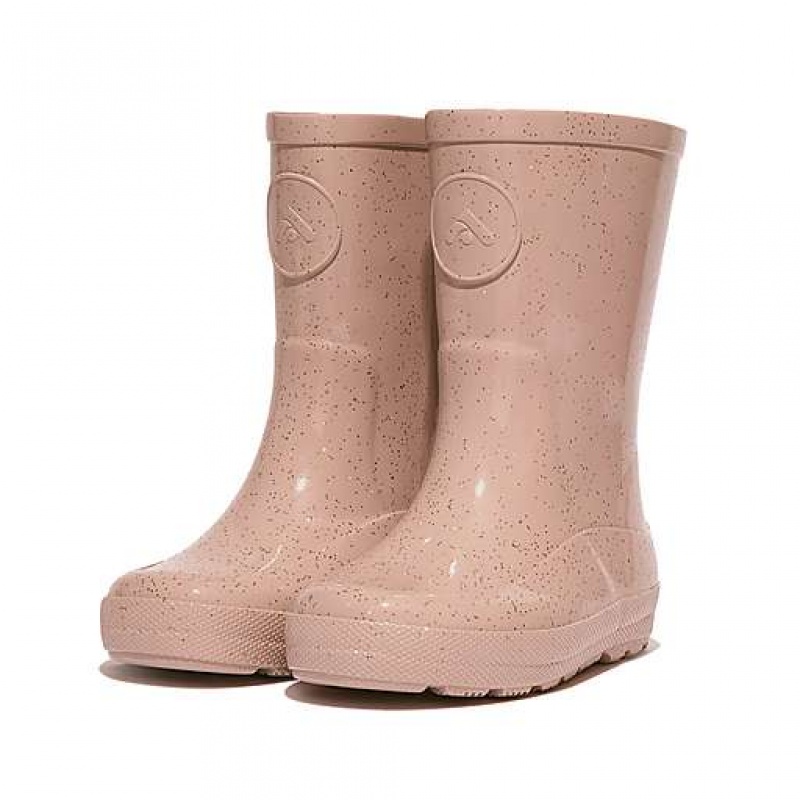 Botas de Lluvia FitFlop WONDERWELLY Glitter Ergonomic Niños Chocolate | AZ2469157