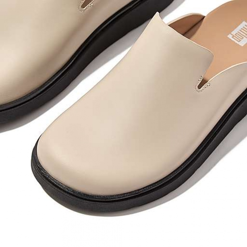 Mulas FitFlop GEN-FF Cuero Mujer Plateadas | YA5049876