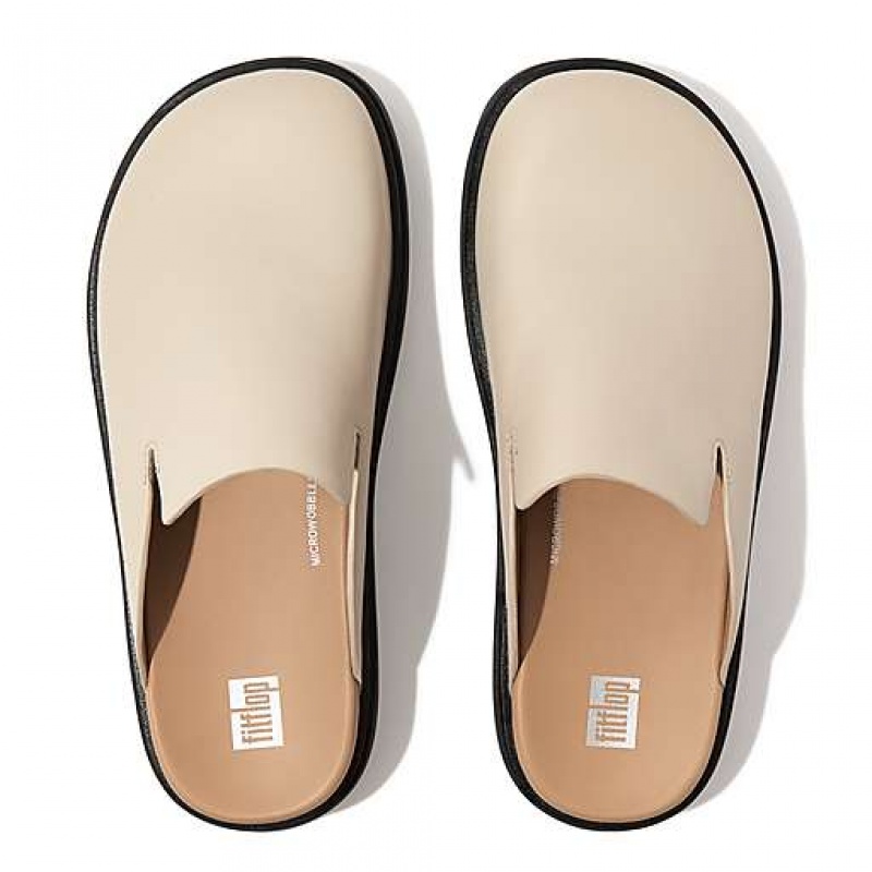 Mulas FitFlop GEN-FF Cuero Mujer Plateadas | YA5049876