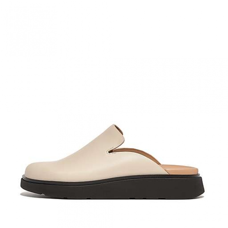 Mulas FitFlop GEN-FF Cuero Mujer Plateadas | YA5049876