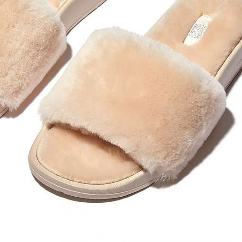 Pantuflas FitFlop IQUSHION Shearling Mujer Azules | SY7189235