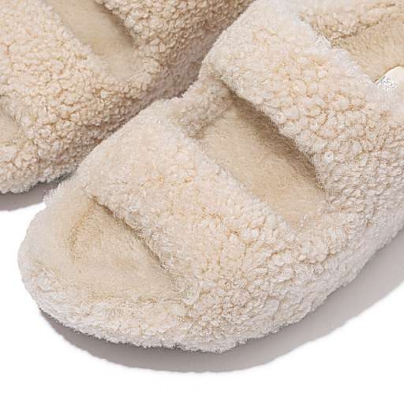 Pantuflas FitFlop SHUV Two-Bar Shearling Mujer Rosas | PF8470596