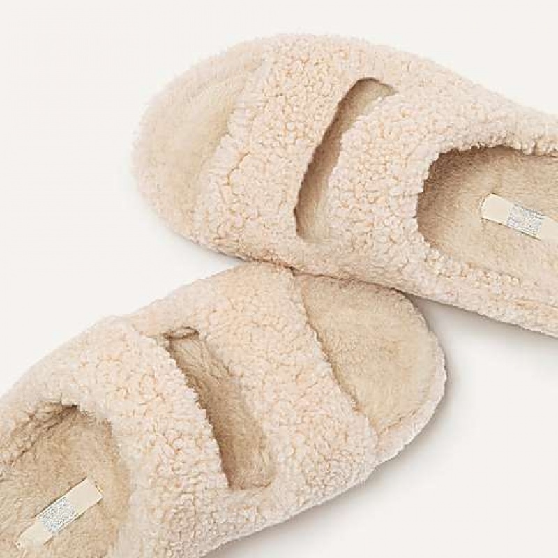 Pantuflas FitFlop SHUV Two-Bar Shearling Mujer Rosas | PF8470596