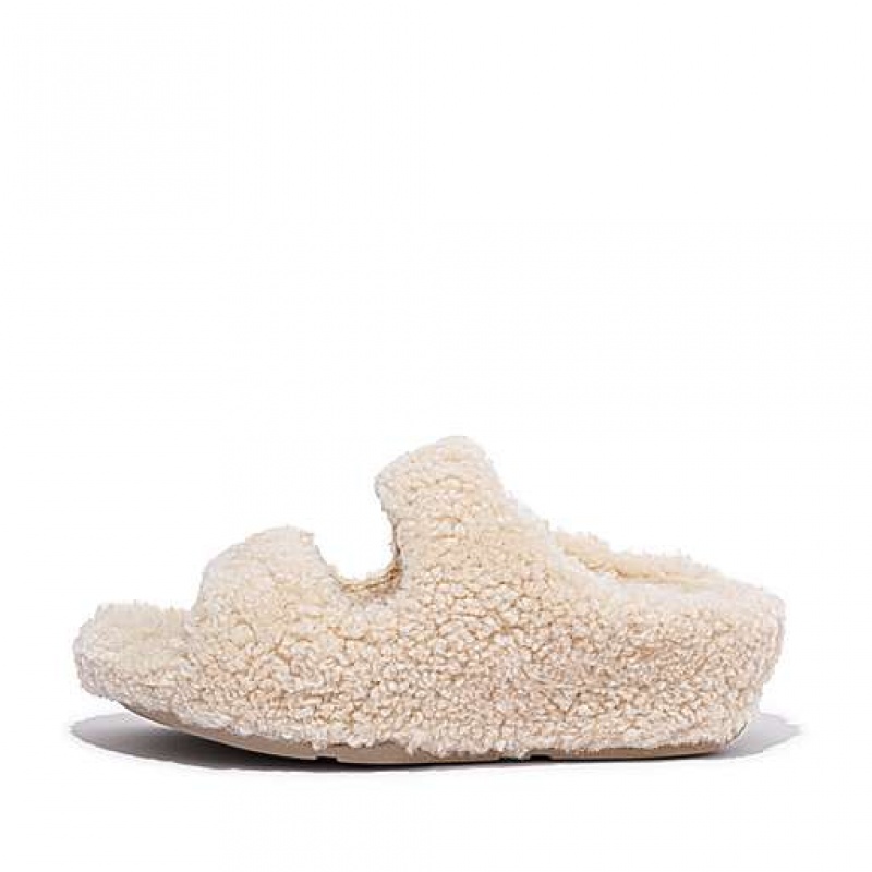 Pantuflas FitFlop SHUV Two-Bar Shearling Mujer Rosas | PF8470596