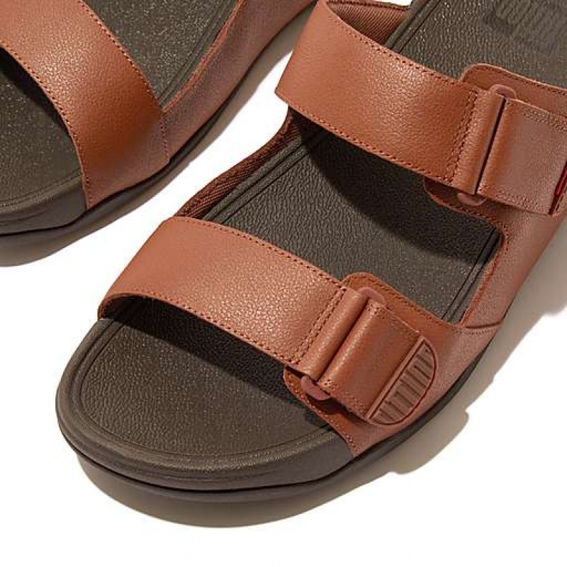 Sandalias FitFlop GOGH Cuero Hombre Negras | YI6840239