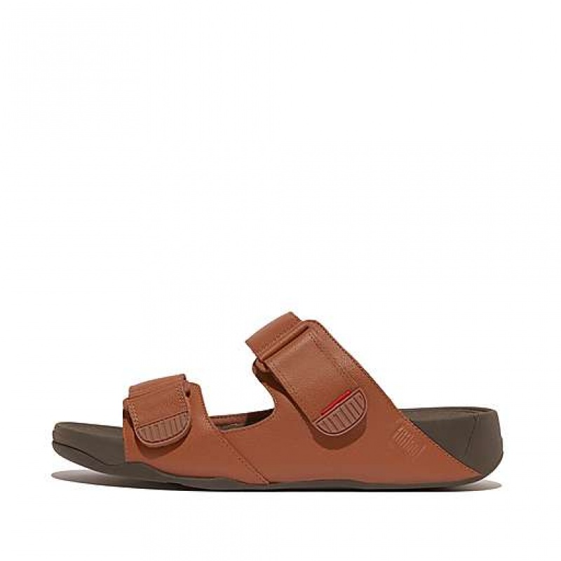 Sandalias FitFlop GOGH Cuero Hombre Negras | YI6840239