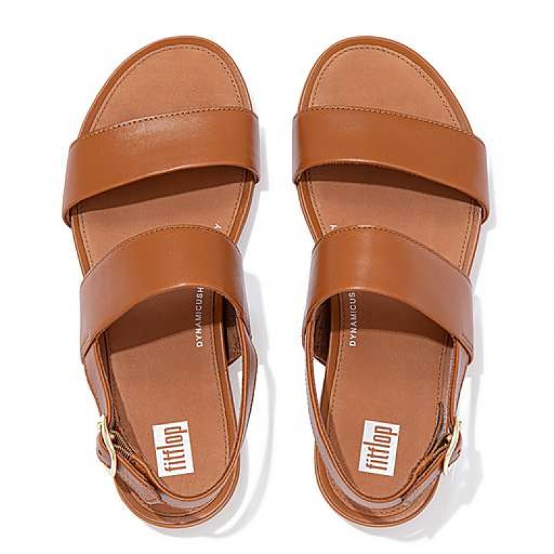 Sandalias FitFlop GRACIE Cuero Back-Correa Mujer Azul Marino | RB9164528