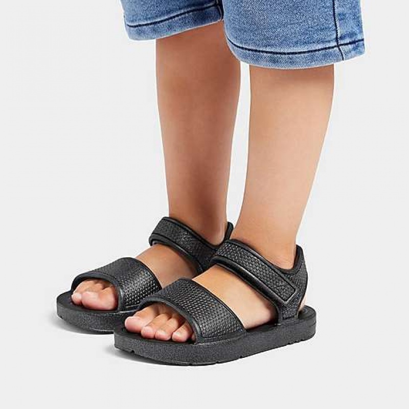 Sandalias FitFlop IQUSHION Shimmer Ergonomic Back-Correa Niños Azules | TB4837620