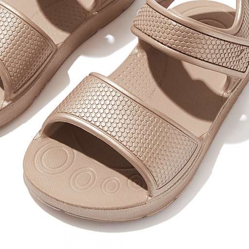 Sandalias FitFlop IQUSHION Shimmer Ergonomic Back-Correa Niños Gris | PA7943061