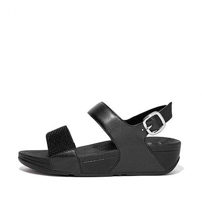 Sandalias FitFlop LULU Crystal Back-Correa Mujer Blancas | YN9561873