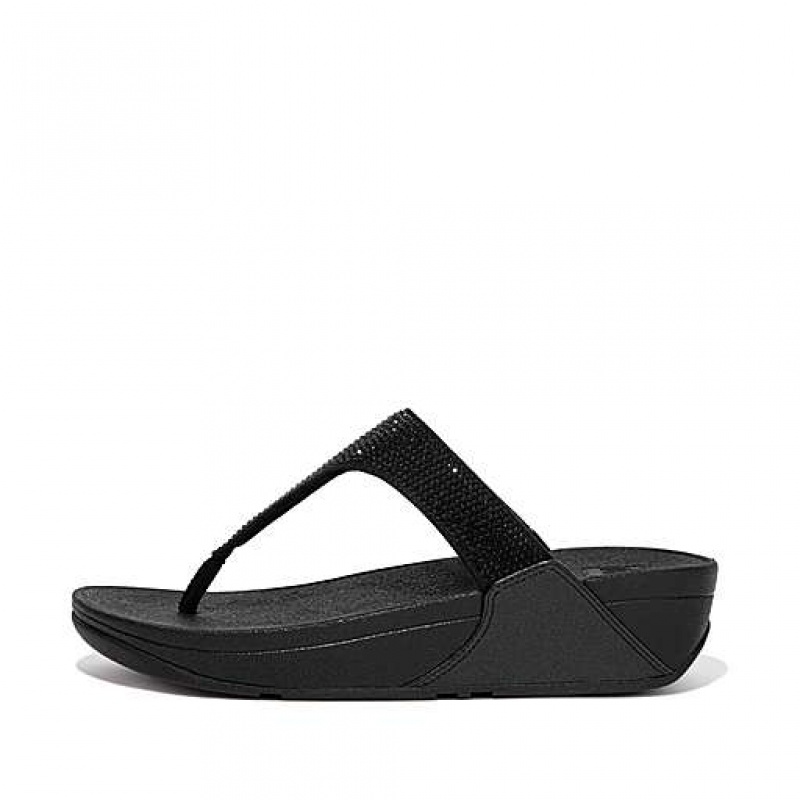 Sandalias FitFlop LULU Crystal Puntera-Post Mujer Blancas | SJ7890426