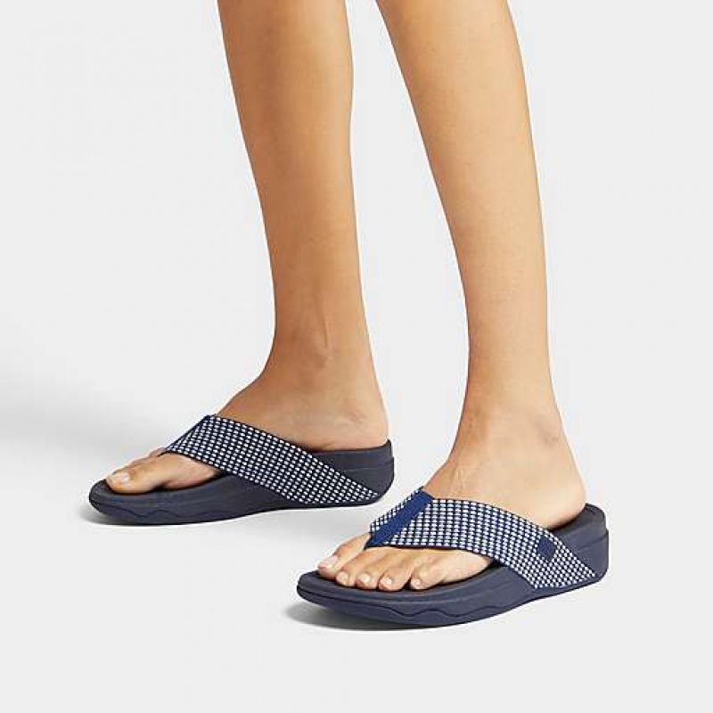 Sandalias FitFlop SURFA Webbing Puntera-Post Mujer Azul Marino | JV9061278