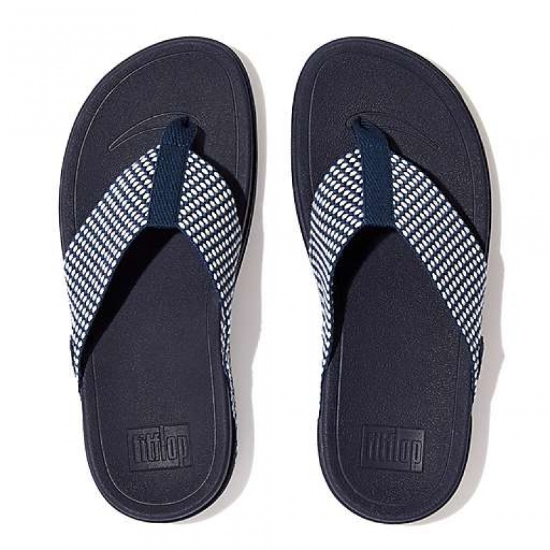 Sandalias FitFlop SURFA Webbing Puntera-Post Mujer Azul Marino | JV9061278