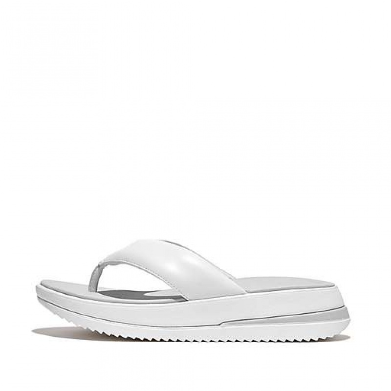 Sandalias FitFlop SURFF Acolchado-Cuero Puntera-Post Mujer Naranjas | QU8697523