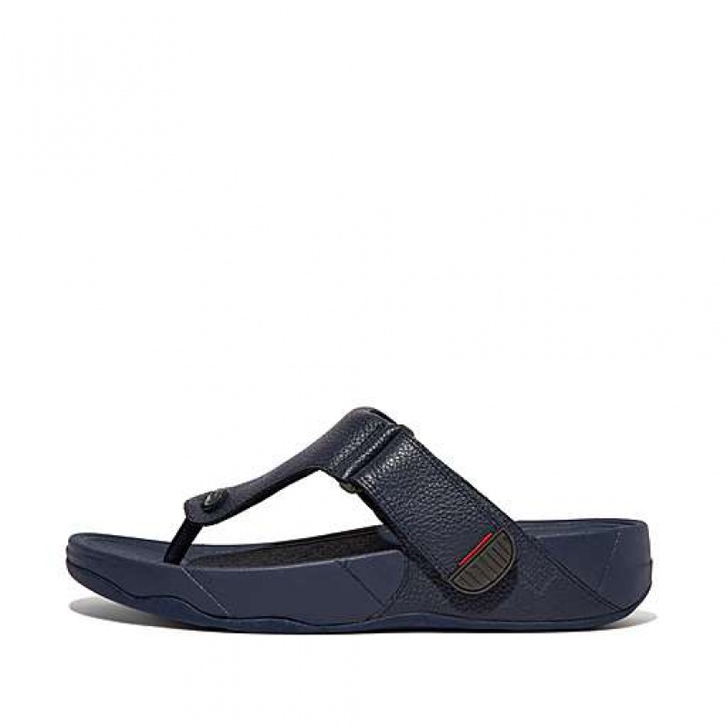 Sandalias FitFlop TRAKK II Cuero Puntera-Post Hombre Gris | OR7692304