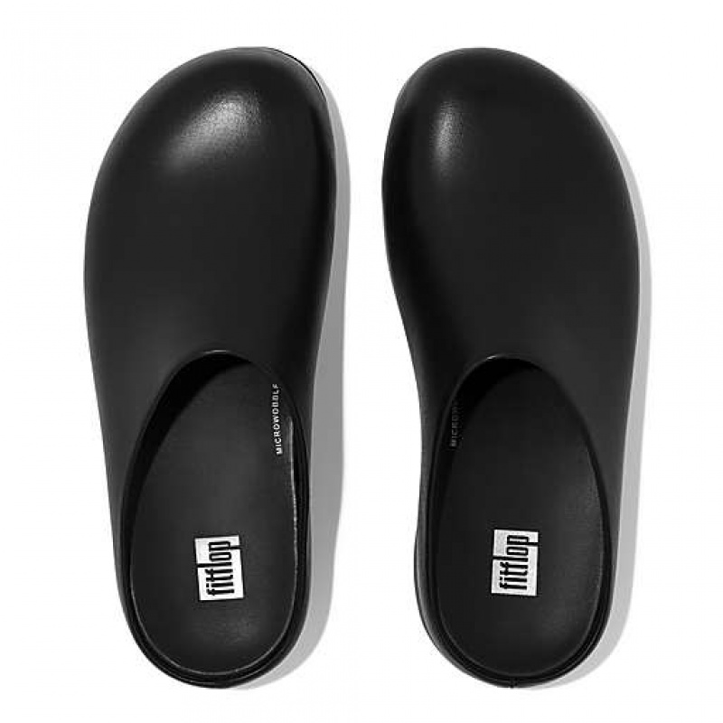 Zuecos FitFlop SHUV Cuero Mujer Chocolate | TF1790586